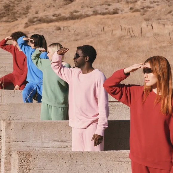 Entireworld Type-A supersoft turquoise cotton sweatshirt everybody.world XS S - Picture 2 of 8